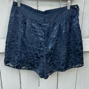 Good American Midnight Leopard Burnout Shorts Size 4